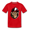Gorilla Hat Cartoon Kids T-Shirt - red