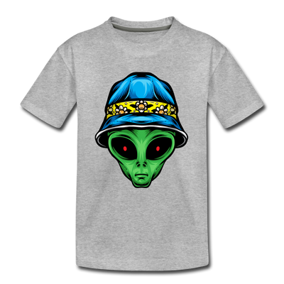 Alien Hat Kids T-Shirt - heather gray