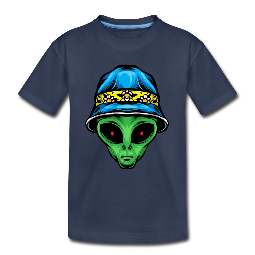 Alien Hat Kids T-Shirt - navy