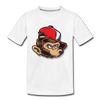 Monkey Hat Cartoon Kids T-Shirt - white