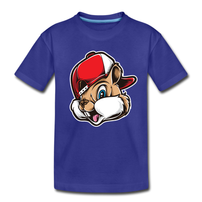 Chipmunk Hat Cartoon Kids T-Shirt - royal blue