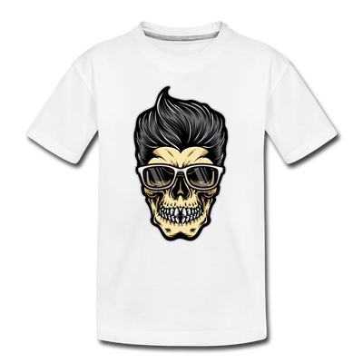 Cool Skeleton Hair Kids T-Shirt - white