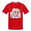 Princess Unicorn Cartoon Kids T-Shirt - red