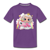 Princess Unicorn Cartoon Kids T-Shirt - purple
