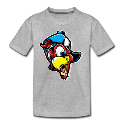 Cartoon Bird Hat Kids T-Shirt - heather gray