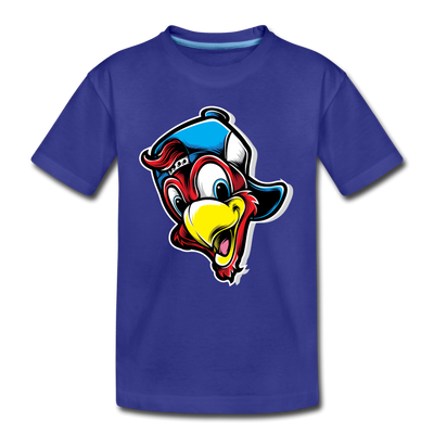 Cartoon Bird Hat Kids T-Shirt - royal blue