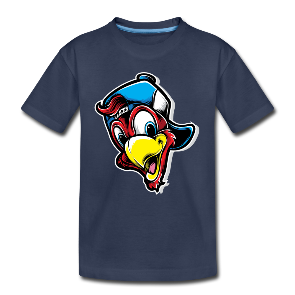 Cartoon Bird Hat Kids T-Shirt - navy