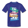 Let the Music Play Kids T-Shirt - royal blue
