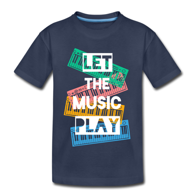 Let the Music Play Kids T-Shirt - navy