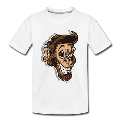 Monkey Cartoon Kids T-Shirt - white