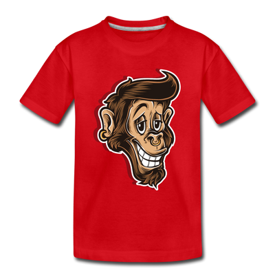 Monkey Cartoon Kids T-Shirt - red
