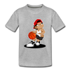 Basketball Cartoon Kids T-Shirt - heather gray