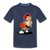 Basketball Cartoon Kids T-Shirt - navy