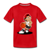 Basketball Cartoon Kids T-Shirt - red