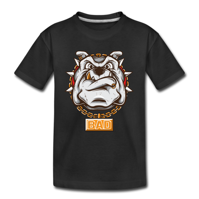 Bulldog Cartoon Kids T-Shirt - black