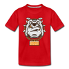Bulldog Cartoon Kids T-Shirt - red