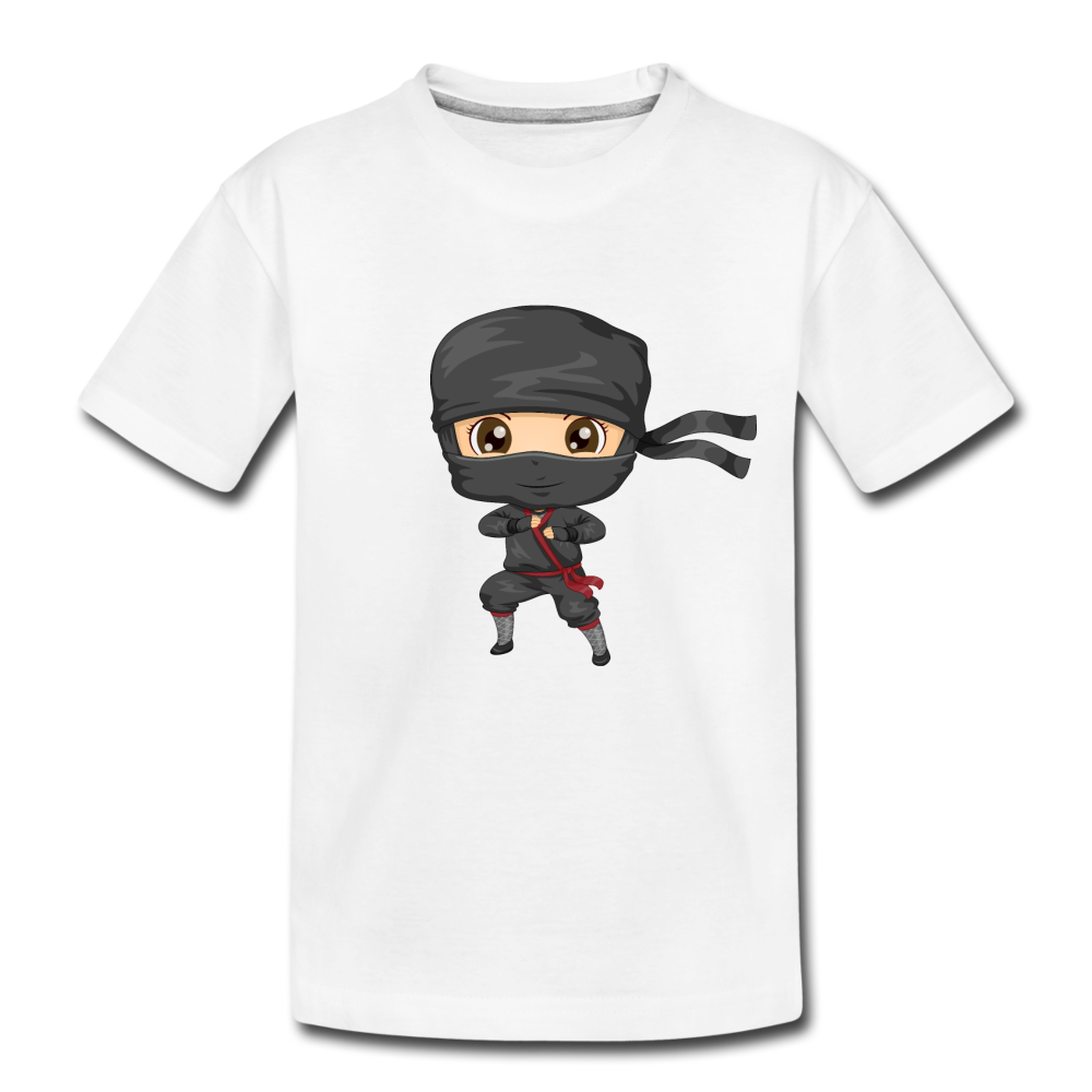 Ninja Cartoon Kids T-Shirt - white