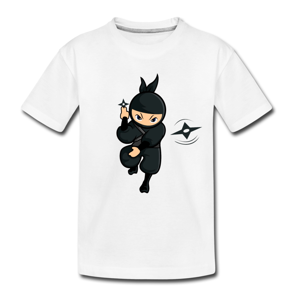 Ninja Cartoon Kids T-Shirt - white