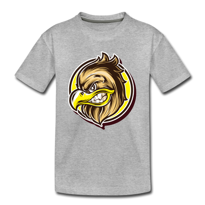 Eagle Head cartoon Kids T-Shirt - heather gray