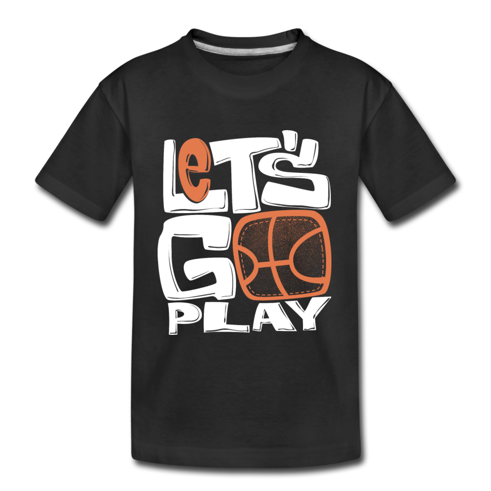 Let's Go Play Kids T-Shirt - black