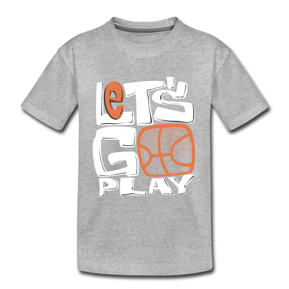 Let's Go Play Kids T-Shirt - heather gray