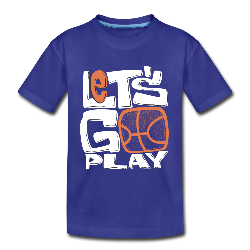 Let's Go Play Kids T-Shirt - royal blue