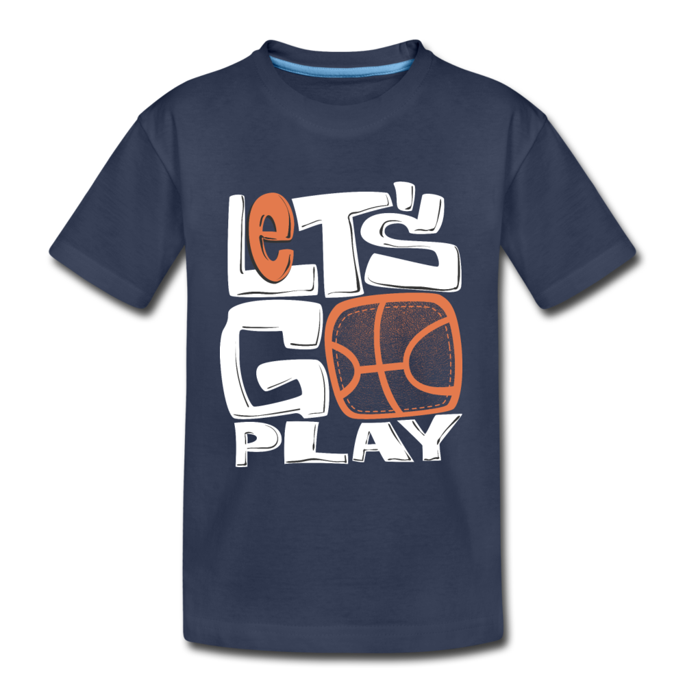 Let's Go Play Kids T-Shirt - navy