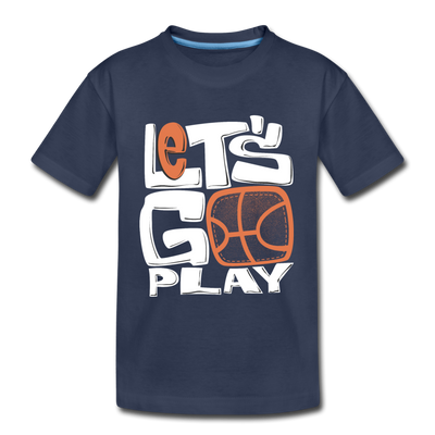 Let's Go Play Kids T-Shirt - navy