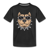 Dog Sunglasses Cartoon Kids T-Shirt - black