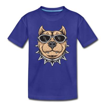 Dog Sunglasses Cartoon Kids T-Shirt - royal blue
