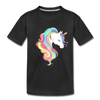 Colorful Unicorn Kids T-Shirt - black