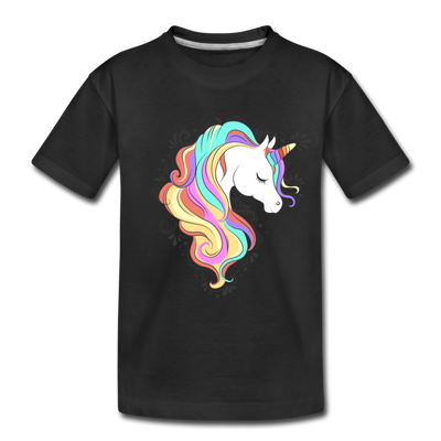 Colorful Unicorn Kids T-Shirt - black