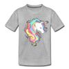 Colorful Unicorn Kids T-Shirt - heather gray