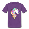 Colorful Unicorn Kids T-Shirt - purple