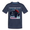 Monster Truck Kids T-Shirt - navy