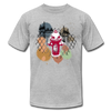 Abstract Fire Hydrant Fence T-Shirt - heather gray