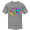 Colorful Abstract Floral Headphones T-Shirt - slate