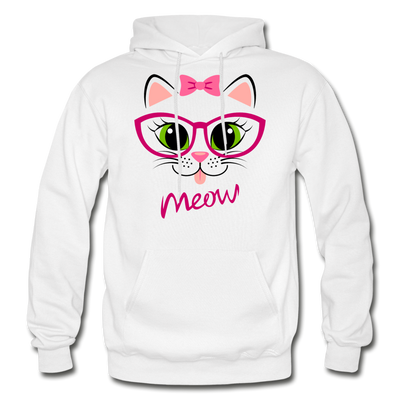 Cat Meow Hoodie - white