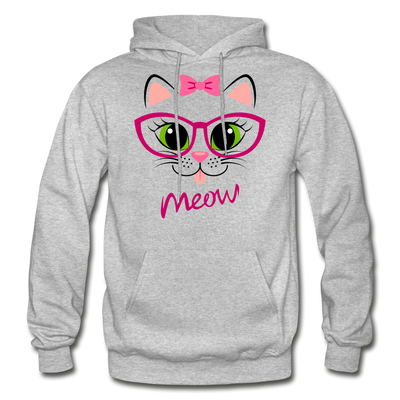 Cat Meow Hoodie - heather gray