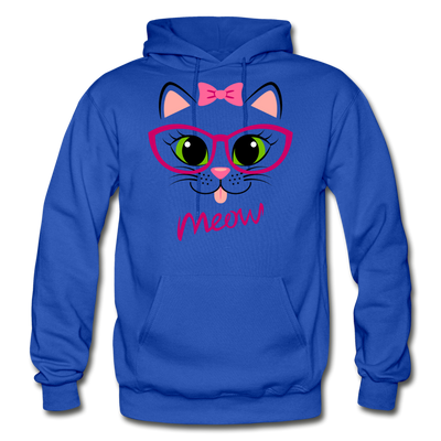 Cat Meow Hoodie - royal blue