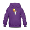 Karate Girl Cartoon Kids Purple S Hoodie - purple