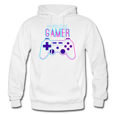 Hardcore Gamer Hoodie - white