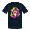 Colorful Lion Kids T-Shirt - deep navy