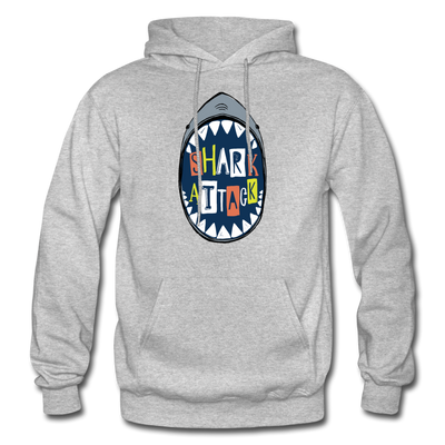 Shark Attack Hoodie - heather gray