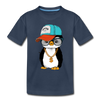 Hipster Penguin Navy Kids T-Shirt 2 - navy