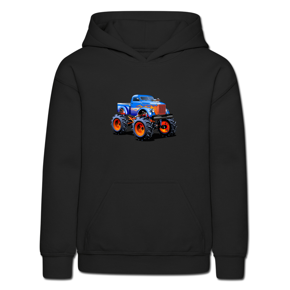 Monster Truck Kids Hoodie Black Youth XS - black