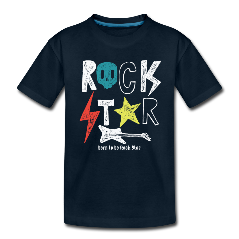 Rock Star Kids T-Shirt Navy - deep navy