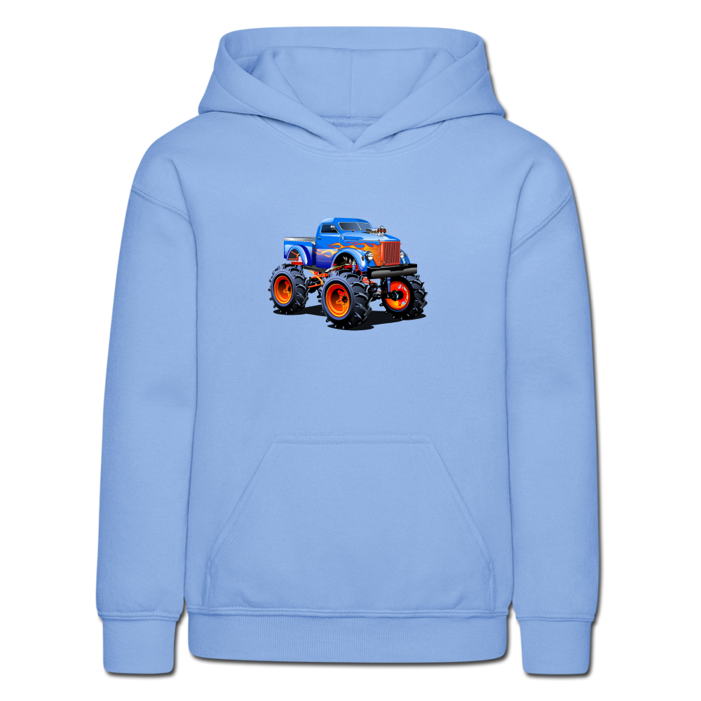 Monster Truck Kids Hoodie Carolina Blue - carolina blue