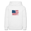 American Flag Kids Hoodie White - white