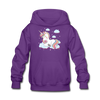 Unicorn Cloud Kids Hoodie - Purple - purple